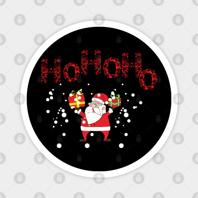 HO HO HO Merry Christmas Santa Claus,Christmas Gifts,Santa Hat Magnet by yayashop